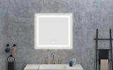 30 x 28 Inch LED Bathroom Mirror with Front and Backlight, Wall Mounted Vanity Mirror with Aluminum Frame, Anti-Fog, Memory, 3 Colors