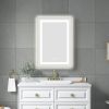 20 x 32 Inch LED Bathroom Mirror with Front and Backlight, Wall Mounted Vanity Mirror with Aluminum Frame, Anti-Fog, Memory, 3 Colors