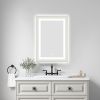 20 x 30 Inch LED Bathroom Mirror with Front and Backlight, Wall Mounted Vanity Mirror with Aluminum Frame, Anti-Fog, Memory, 3 Colors