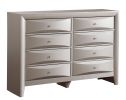 Glory Furniture Marilla G1503-D Dresser , Silver Champagne