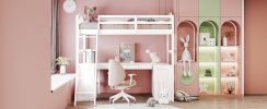 Downloads: 22  Twin size Loft Bed with Drawers;  Cabinet;  Shelves and Desk;  Wooden Loft Bed with Desk