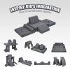 VEVOR Kids Couch, 10Pcs Modular Kids Play Couch, Toddler Couch Sofa Bed, Kids Chair Seat Playroom Furniture