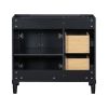 36'' Bathroom Vanity without Sink, Freestanding Bathroom Storage Cabinet with 2 Drawers and a Tipout Drawer, Solid Wood Frame Vanity Only