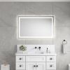 48 x 30 Inch LED Bathroom Mirror with Front and Backlight, Wall Mounted Vanity Mirror with Aluminum Frame, Anti-Fog, Memory, 3 Colors
