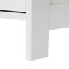 Bathroom Storage Cabinet Sleek 4 Drawer White Wooden Organizer Durable P2 MDF Easy Assembly with Hardware Kit Ideal for Bathroom and Bedroom Decor