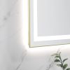 20 x 30 Inch LED Bathroom Mirror with Front and Backlight, Wall Mounted Vanity Mirror with Aluminum Frame, Anti-Fog, Memory, 3 Colors