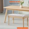 VEVOR Upholstered Bench, 16"W Ottoman Bench, End of Bed Bench with Foam Padded Cushion and Rubberwood Legs