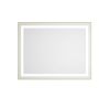 36 x 28 Inch LED Bathroom Mirror with Front and Backlight, Wall Mounted Vanity Mirror with Aluminum Frame, Anti-Fog, Memory, 3 Colors