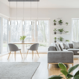 Rectangular Crystal Chandelier // 5 Light