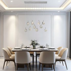 Bubbling Glow Rectangular Chandelier // Chrome