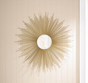 Golden Rays Sunburst Mirror - Stunning Home Decor Accent with Radiant Sunburst Design