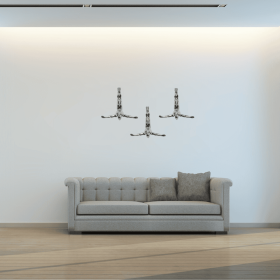 Set of Three Large Wall Divers (Option: Semi Chrome)