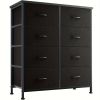 Dresser for Bedroom with 8 Drawers Tall Dresser & Chest of Drawers Fabric Dresser with Wood Top and Sturdy Steel Frame