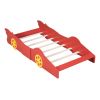 Twin Size Race Car-Shaped Platform Bed with Wheels