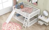 Full over Full Bunk Bed with Convertible Slide and Ladder